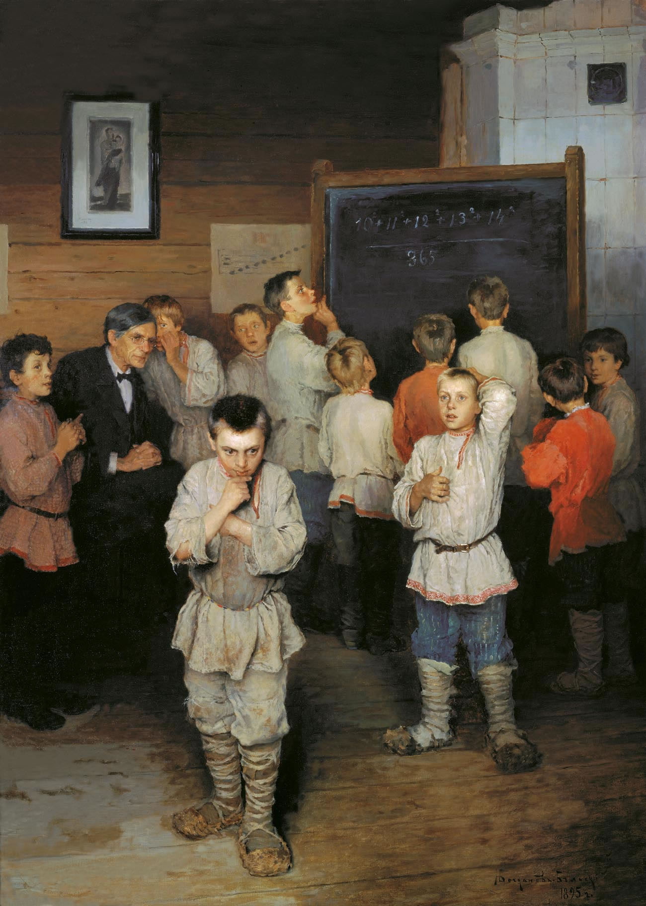 Counting in their heads - a painting of Bogdanov-Belsky