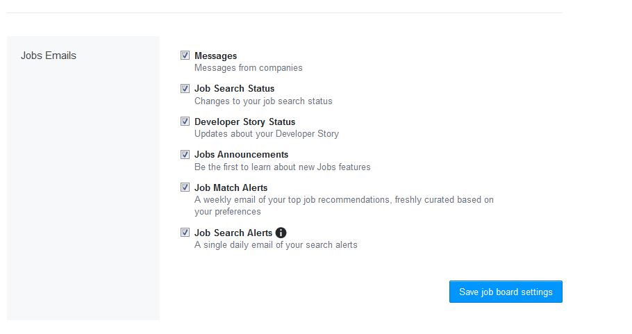 jobs email preferences