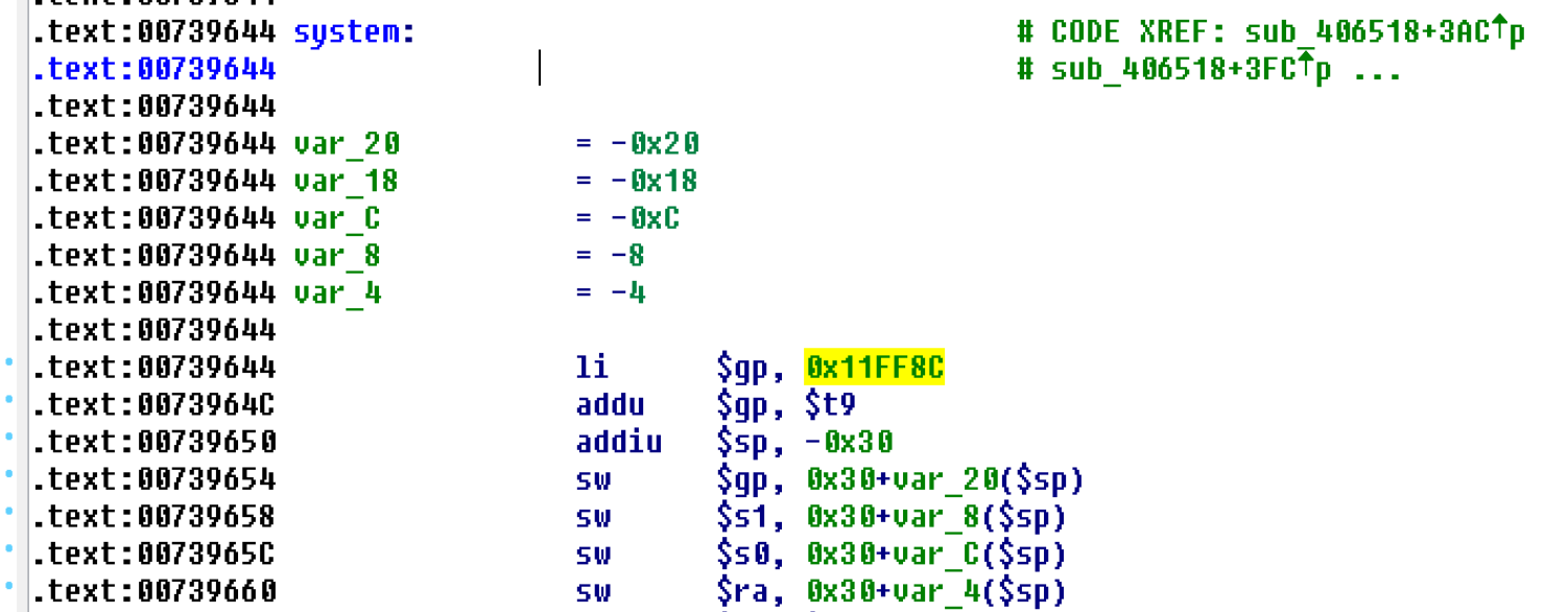 Subroutine renamed as system