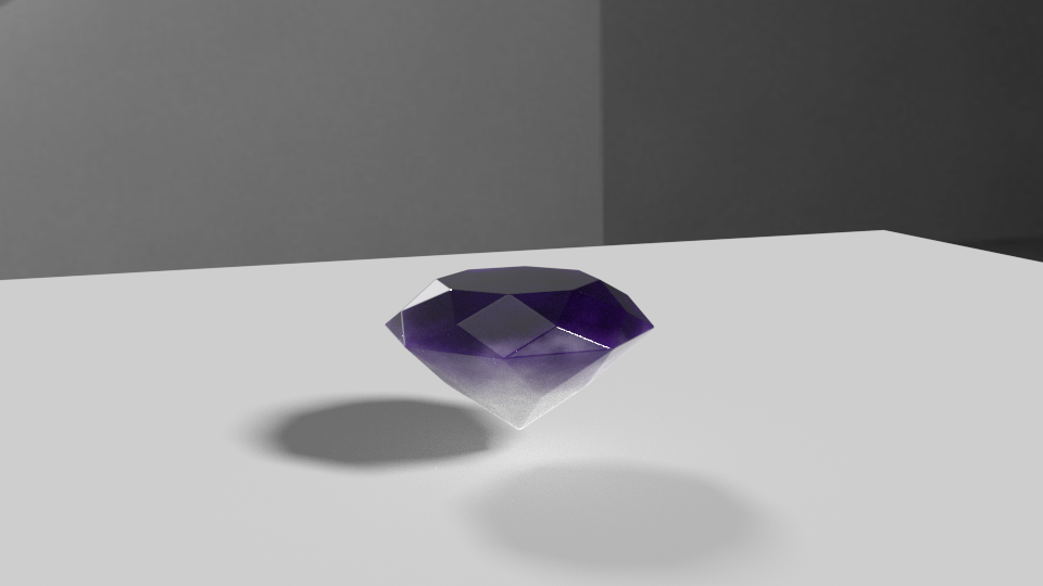 Amethyst gem render