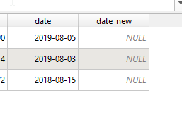 null values