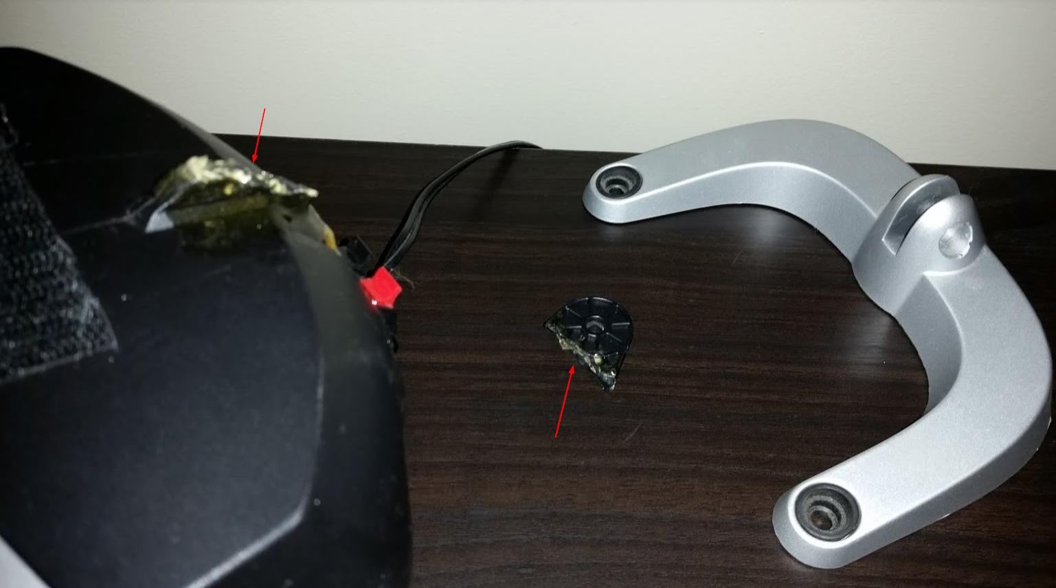 broken speaker mount