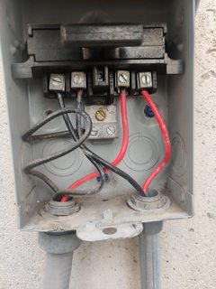 240V connection to the AC condenser