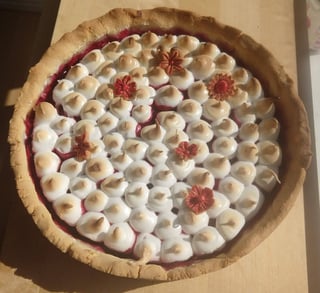 cherry pie with meringue topping