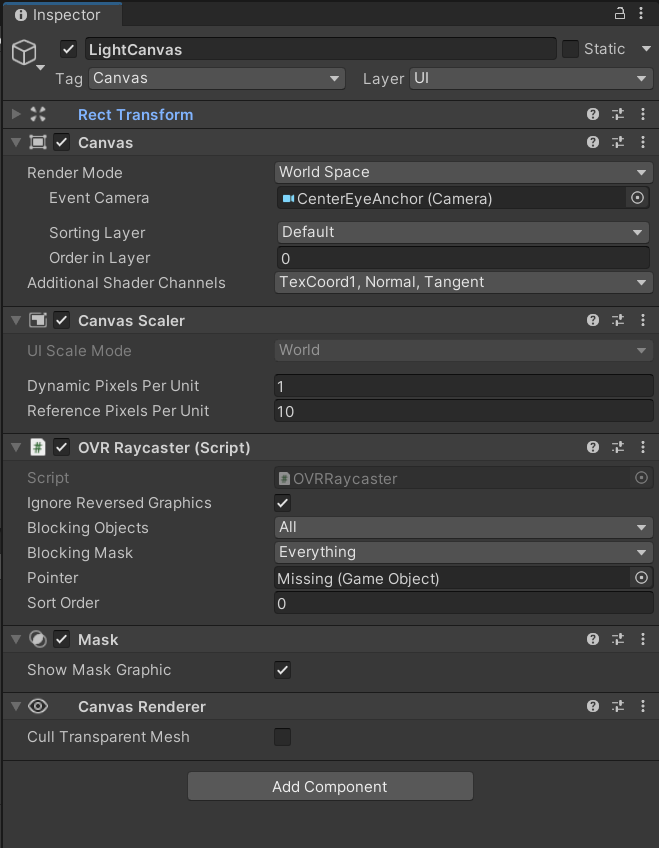 virtual reality - Unity UI buttons are not being highlighted when the ...