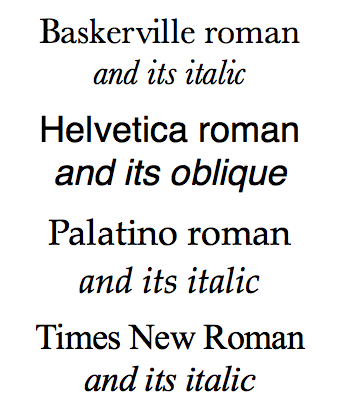 Bringhurst specimen of Basker­ville, Hel­veti­ca, Palati­no, and Times Ro­man