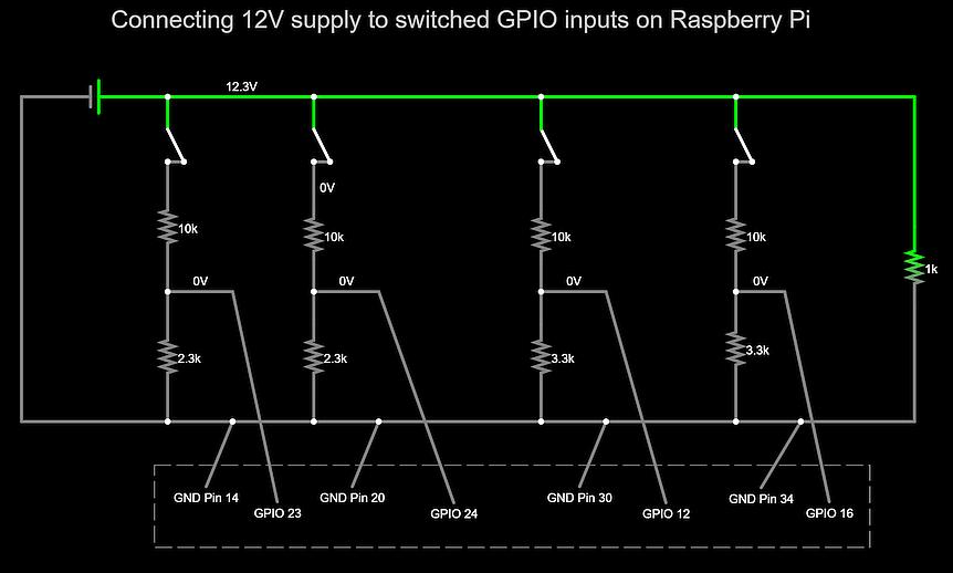 Updated Pi Circuit Connections