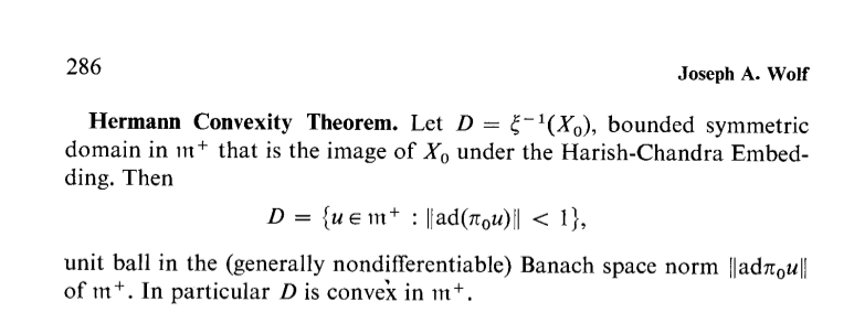 J.A. Wolf ``Fine Structure of Hermitian Spaces"