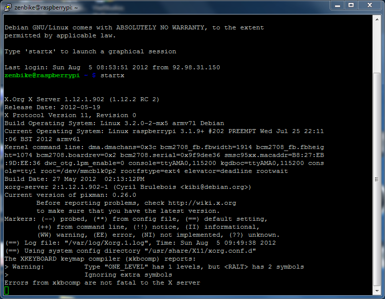 SSH with Xming response