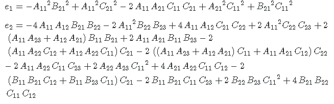 Equations e_1 and e_2