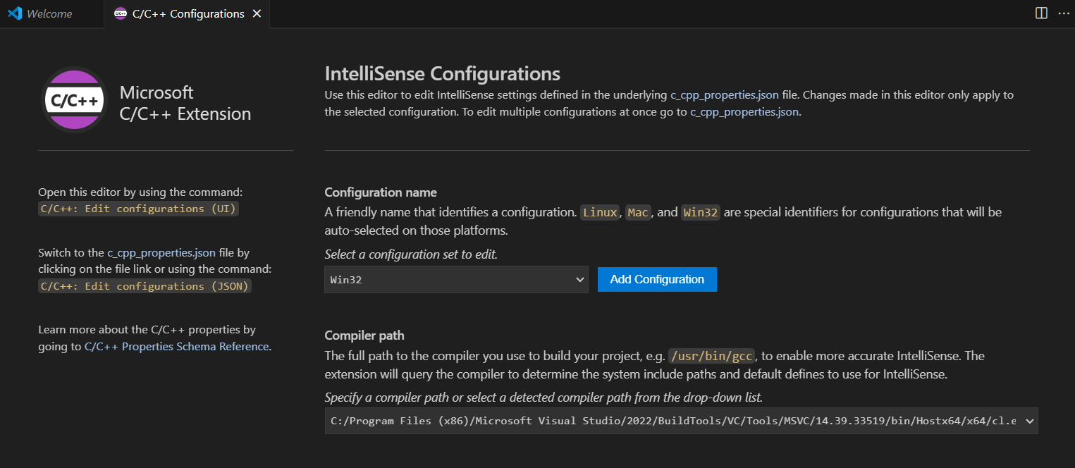 IntelliSense Configurations