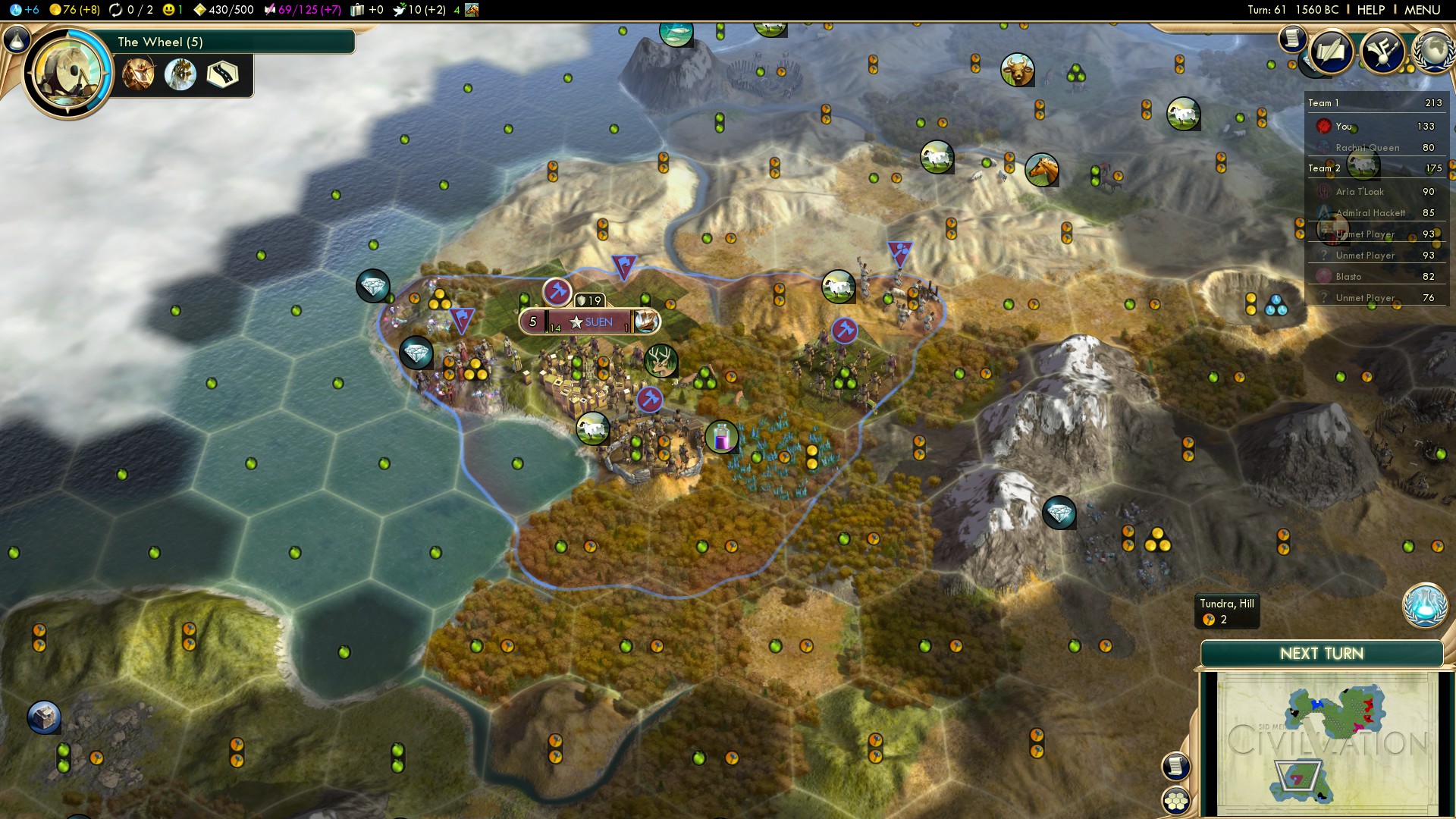 Screenshot of Civilization game