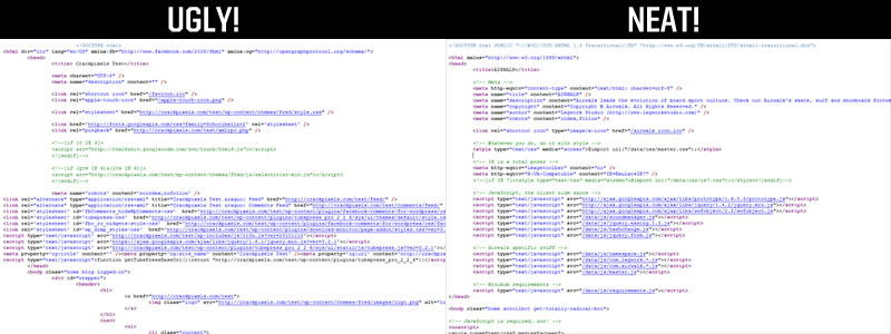 Ugly and Neat Markup