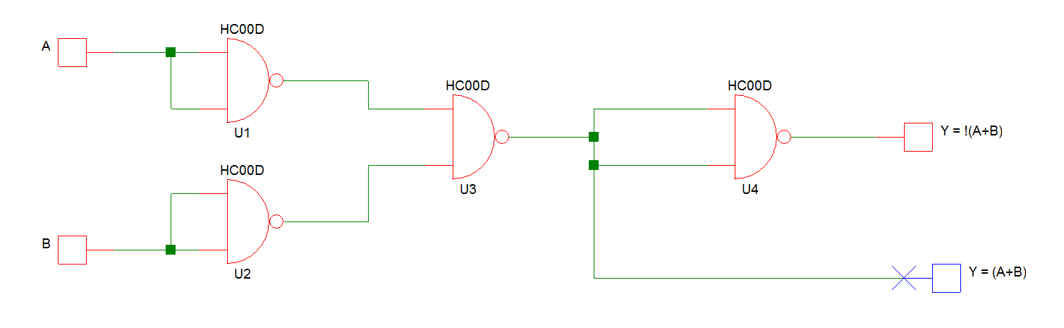 2 input OR and NOR gate