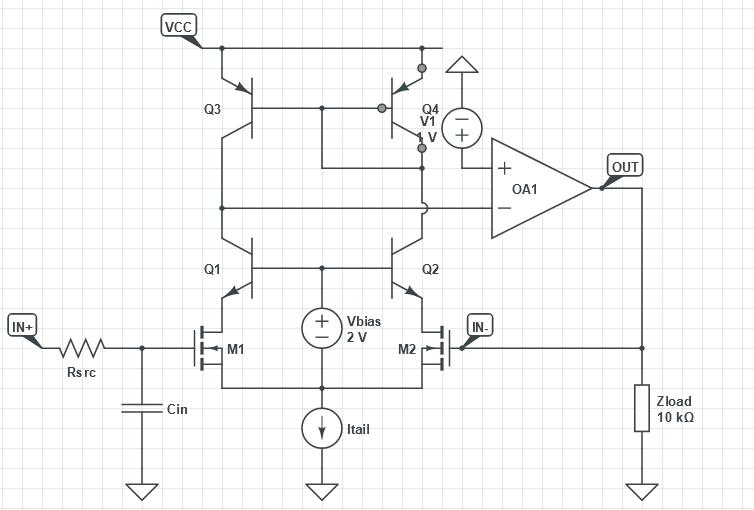 Single-ended input-stage connection