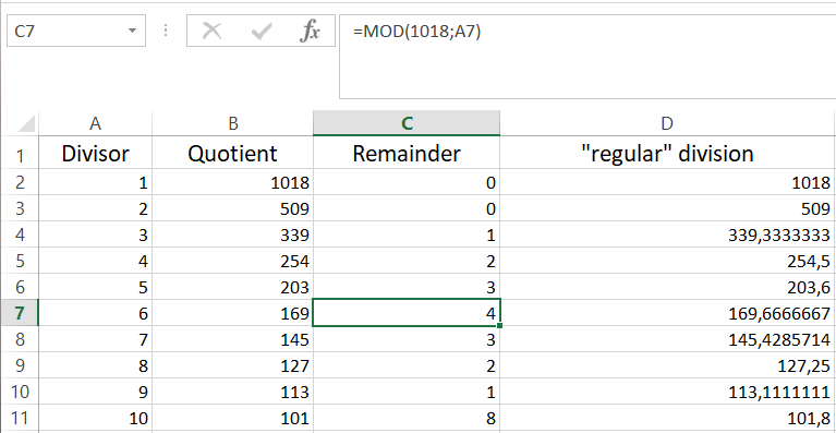 Excel spreadsheet showcase