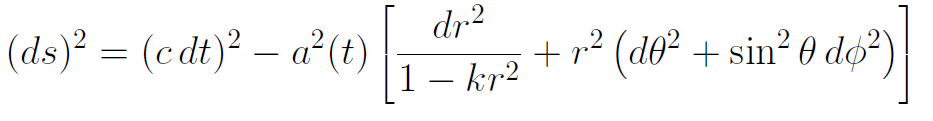 Friedmann–Lemaître–Robertson–Walker metric