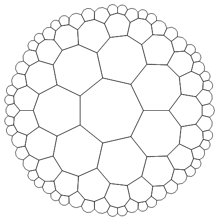 Poincaré hyperbolic tiling