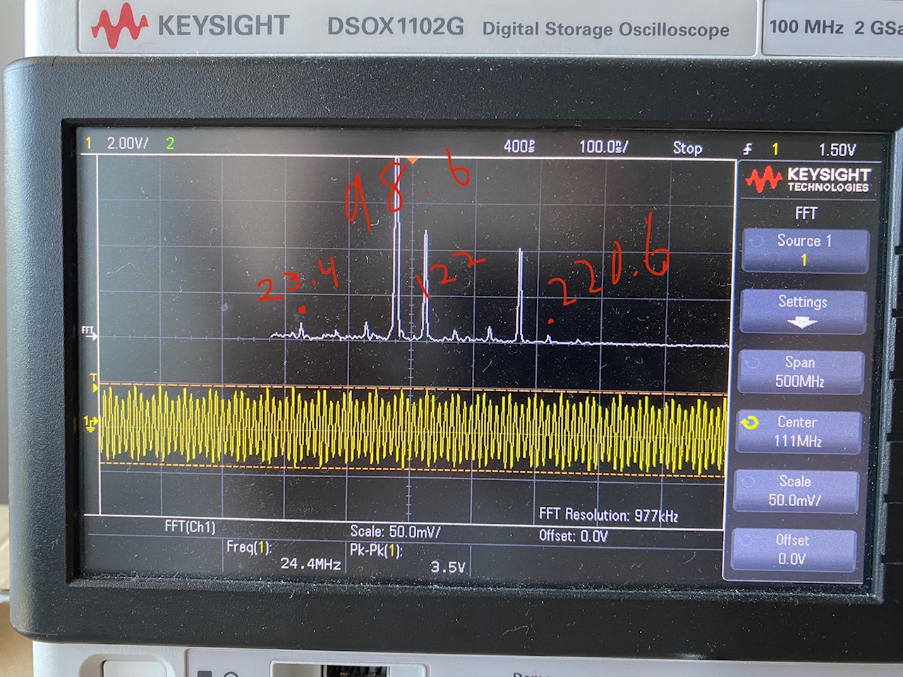 Probing the Cathode of the diode