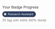 Research Assistant Badge Progress