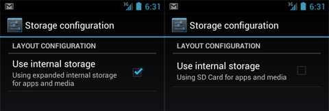 storage configuration