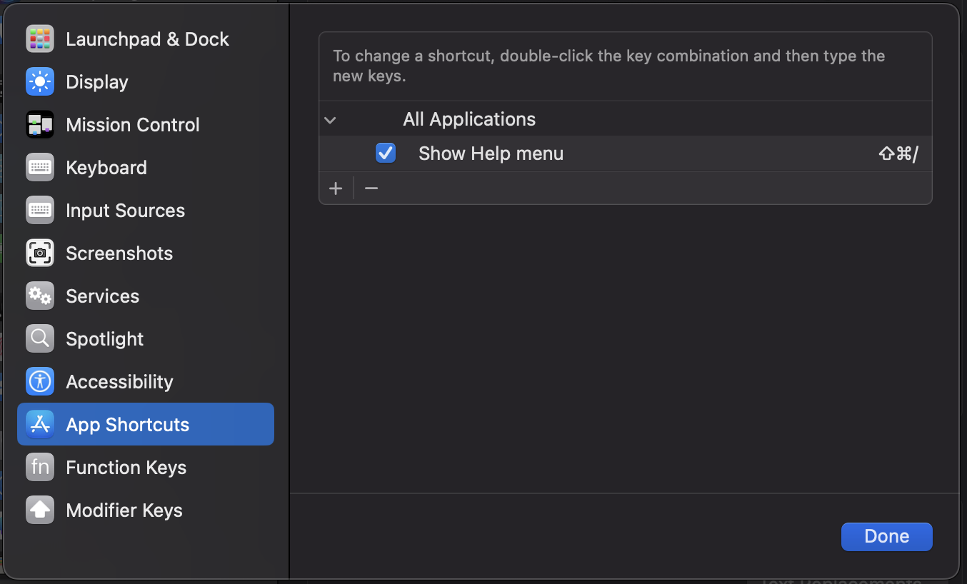 Keyboard shortcut