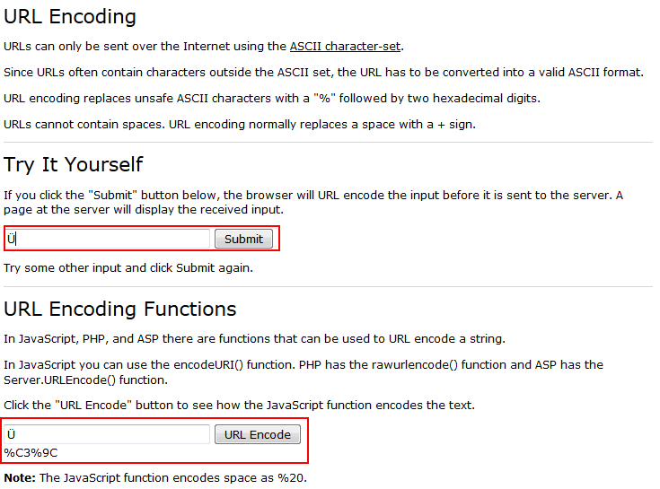 html url encoding reference picture