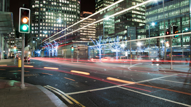 Canary Wharf Ligth Trails