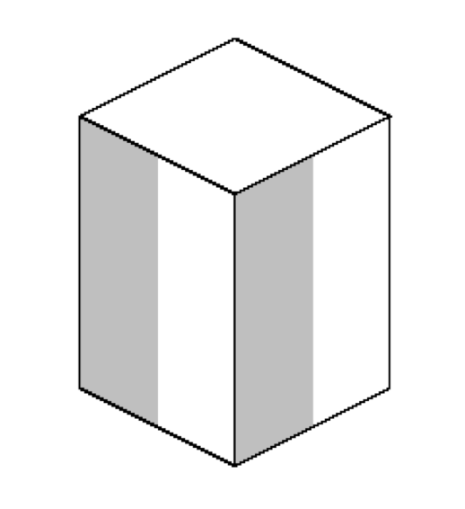 Rectangular box with a square base