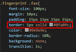 fingerprint css code