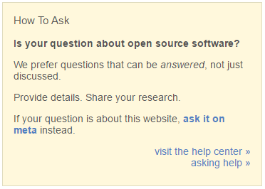 OS's standard question guidance