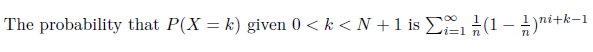 Probability distribution equation for the roulette