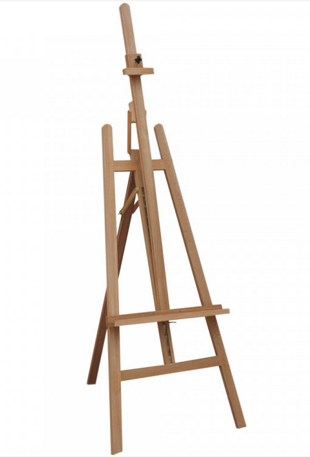 (A-frame easel, sourced from https://www.jacksonsart.com/blog/2017/11/09/ultimate-easel-guide/)