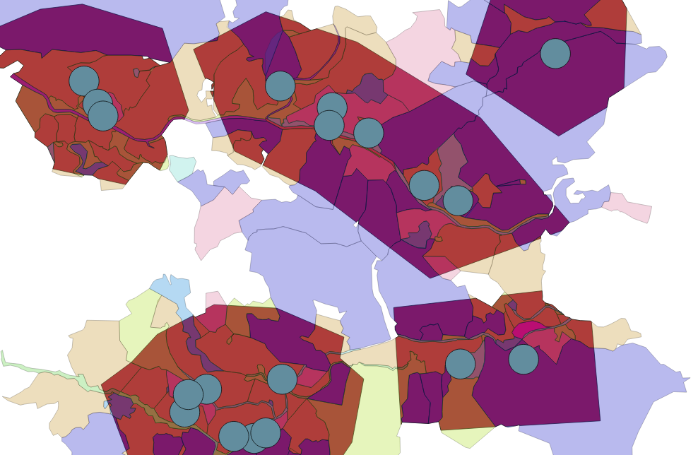 Intersection of test and land-use