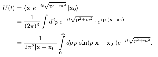 Propagation amplitude