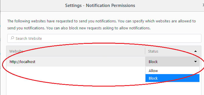 permitir notificações no Firefox