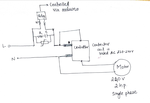 arduino - Designing a AC Snubber circuit for 2 hp using AC snubber ...