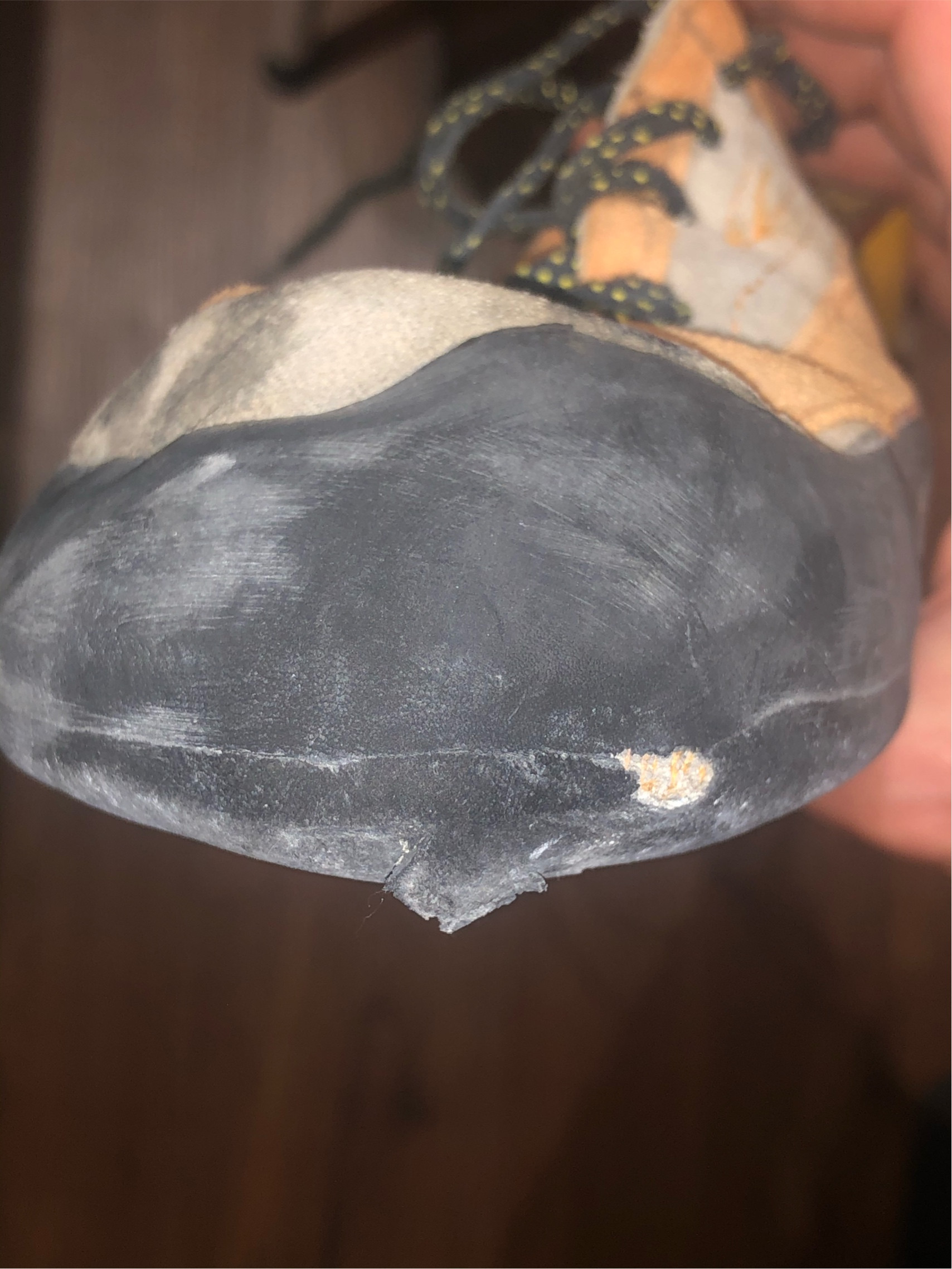 blown toe on La Sportiva Finales