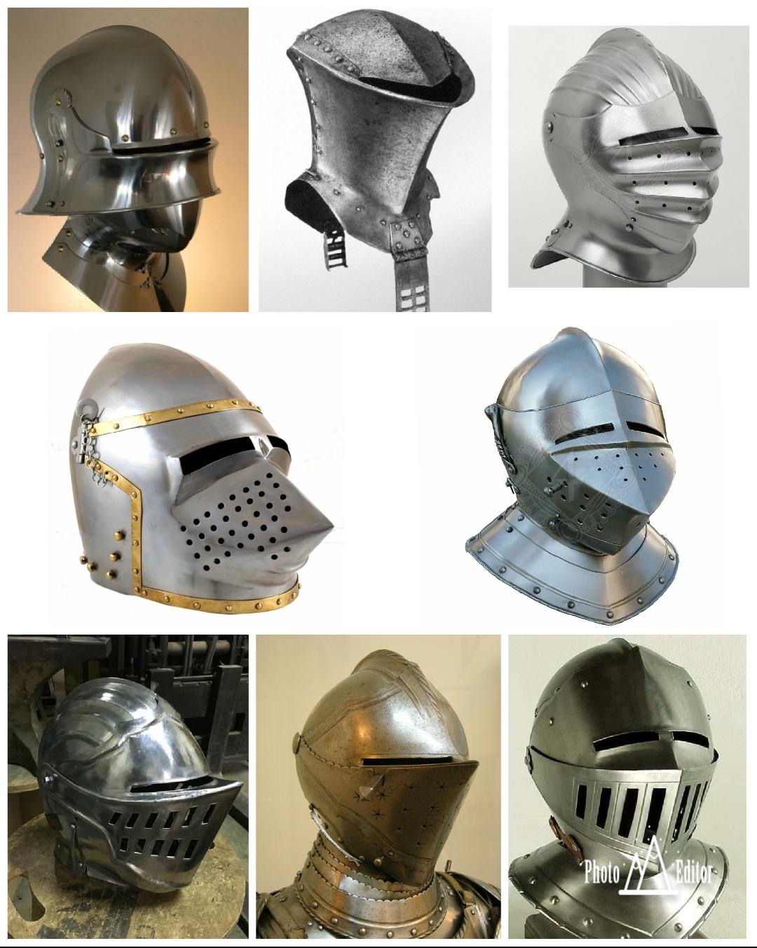 Examples of helmets which lack openings for ears