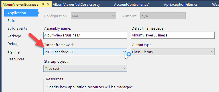 Target .NET Standard 2.0