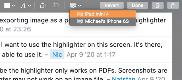 hand-off to iOS or iPadOS