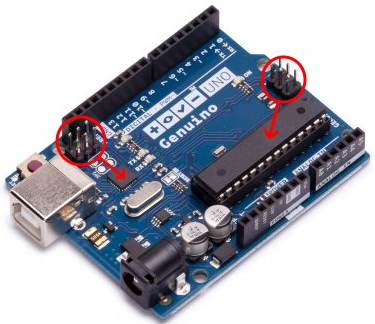 Arduino ISP headers & their respective microcontrollers