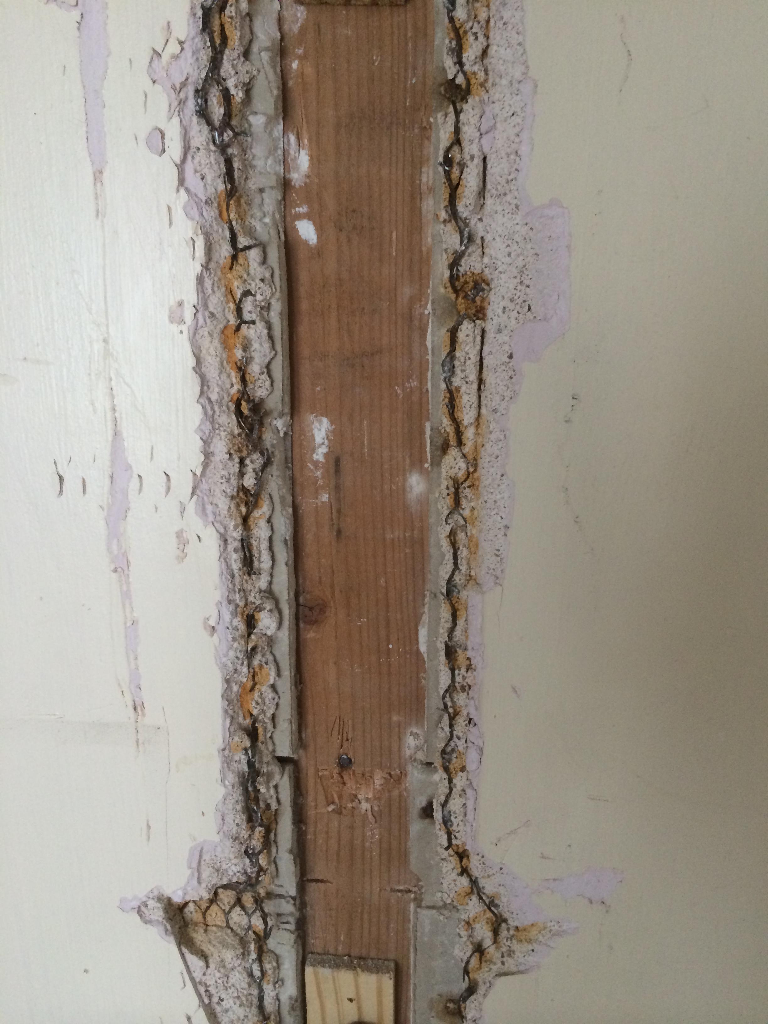 Gap in plaster