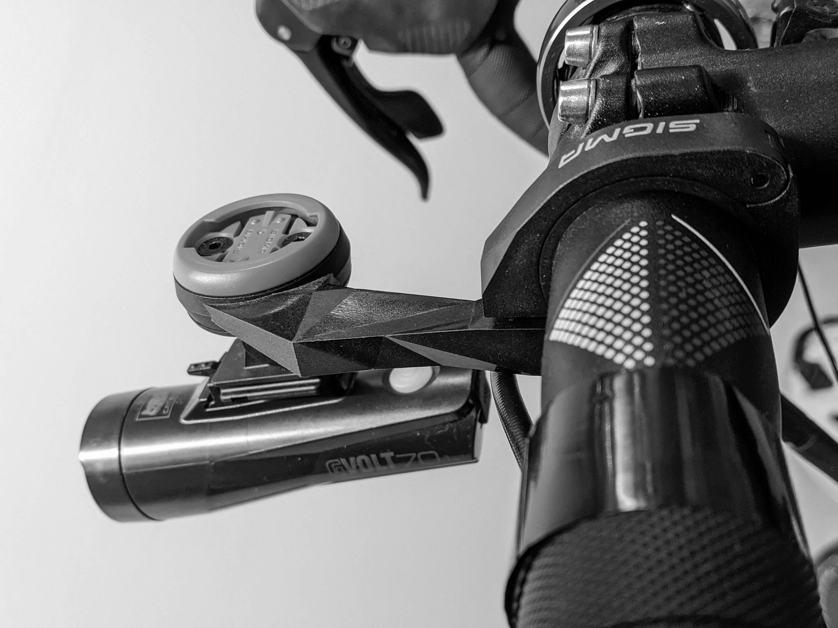 headlights How can I mount a small front light on my Garmin mount Bicycles Stack Exchange