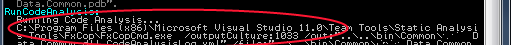 使用 VS11 进行代码分析的 BuildAll.bat 的图像