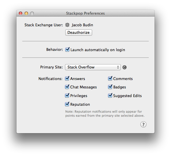 Stackpop preference pane