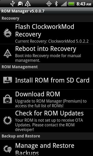 Rom Manager Screenshot