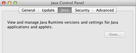 Java Control Panel