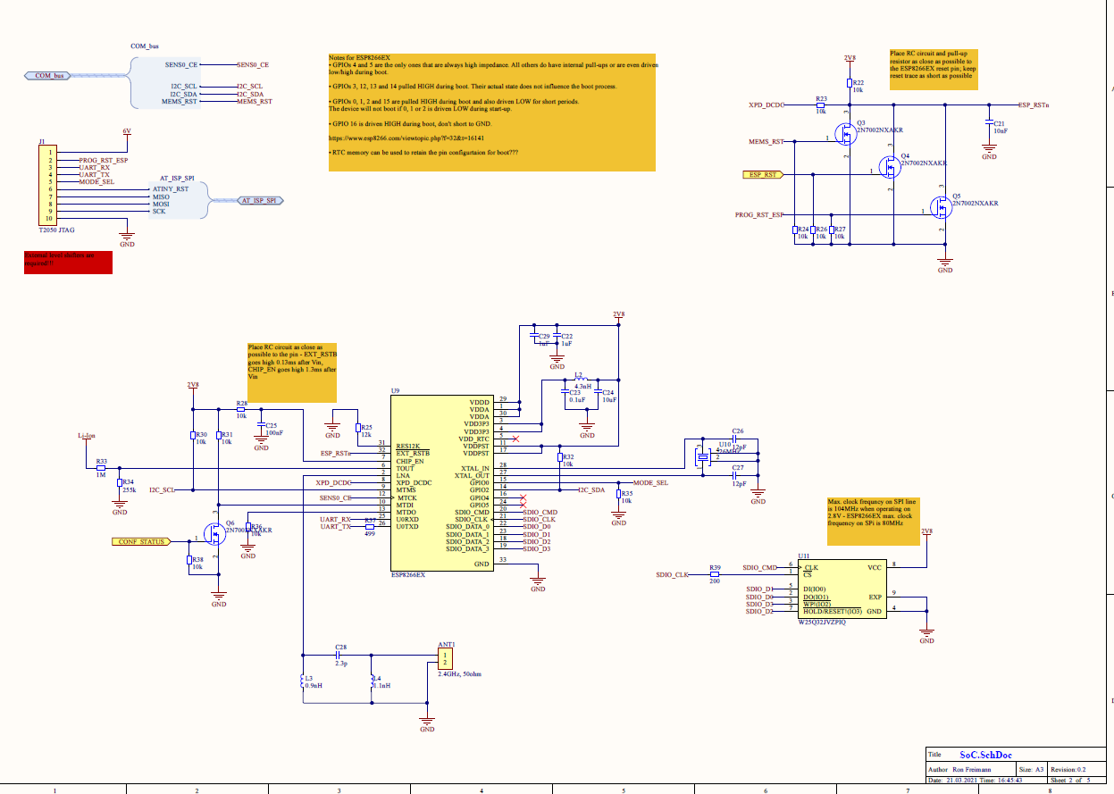 ESP schematics design