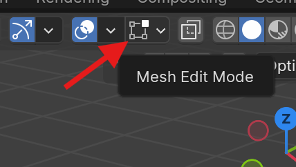 Mesh Edit Mode button